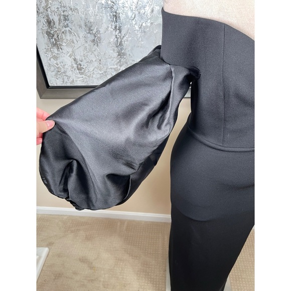Solace London Mora Off the Shoulder Puff Sleeve Black Maxi Dress Size 4 - Picture 5 of 8